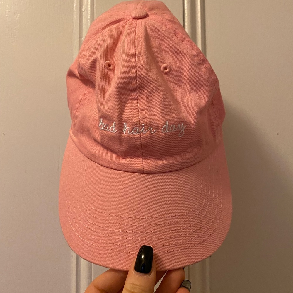 Pink adjustable "bad hair day" baseball dad hat